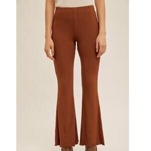 Hem & Thread NWT Ribbed Cabbage Hem Pants, Size Medium